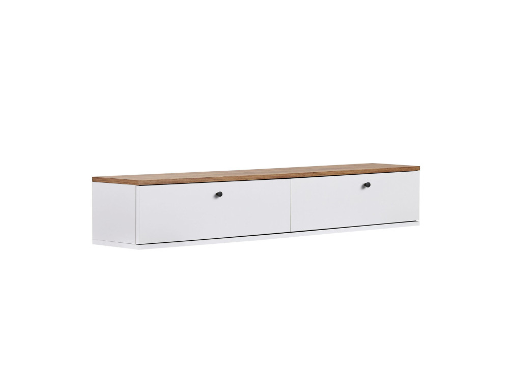 Móvel para televisão em madeira «Linha 160» - 160 x 25 x 25 cm - Branco