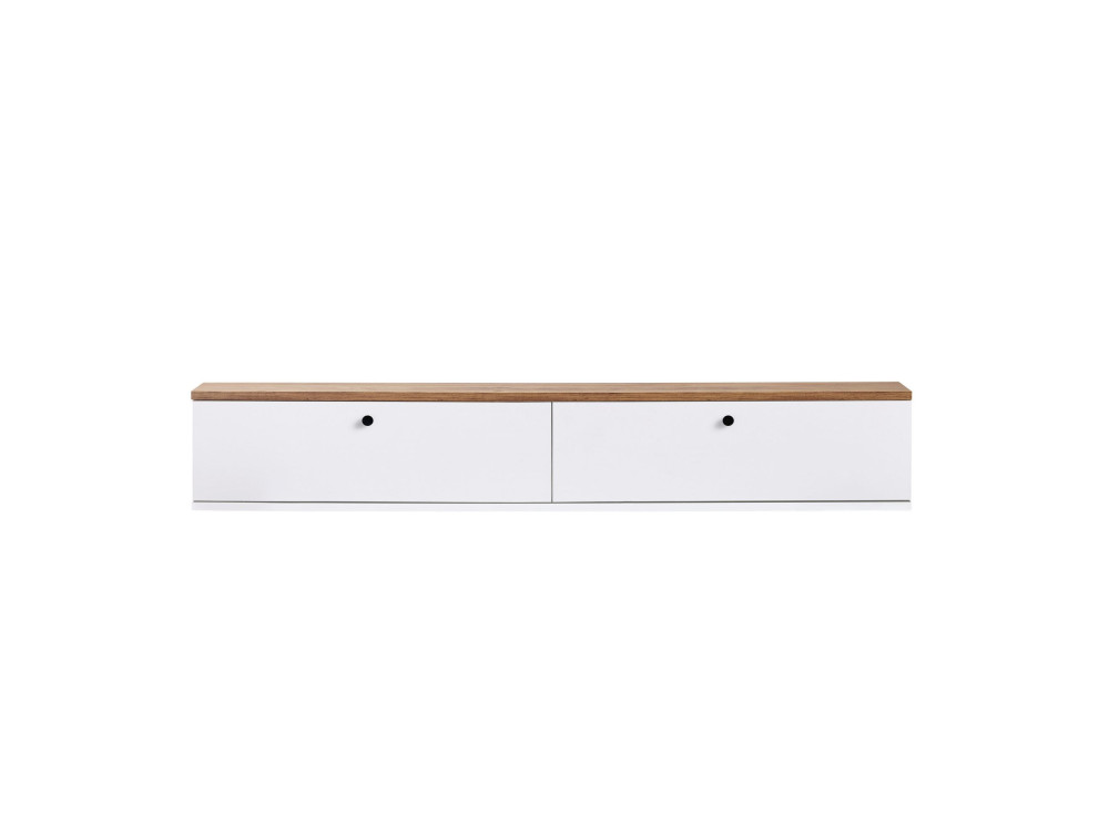 Móvel para televisão em madeira «Linha 160» - 160 x 25 x 25 cm - Branco