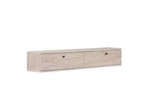 Móvel de TV em madeira «Linha 160» - 160 x 25 x 25 cm - Travertino