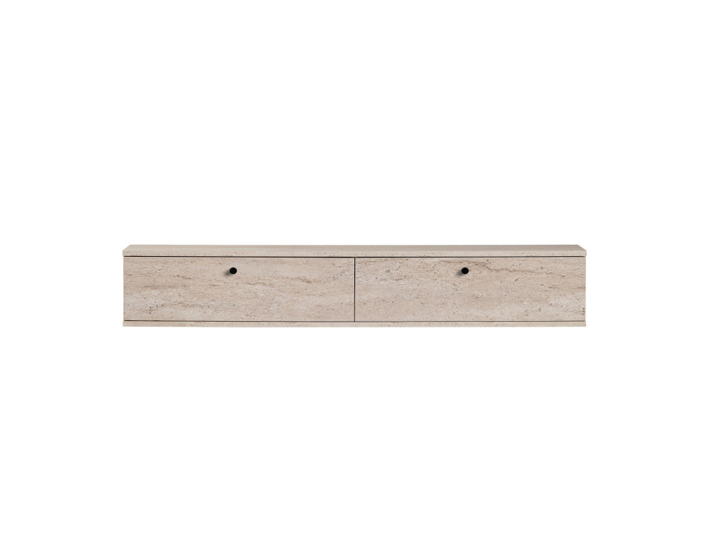 Móvel de TV em madeira «Linha 160» - 160 x 25 x 25 cm - Travertino