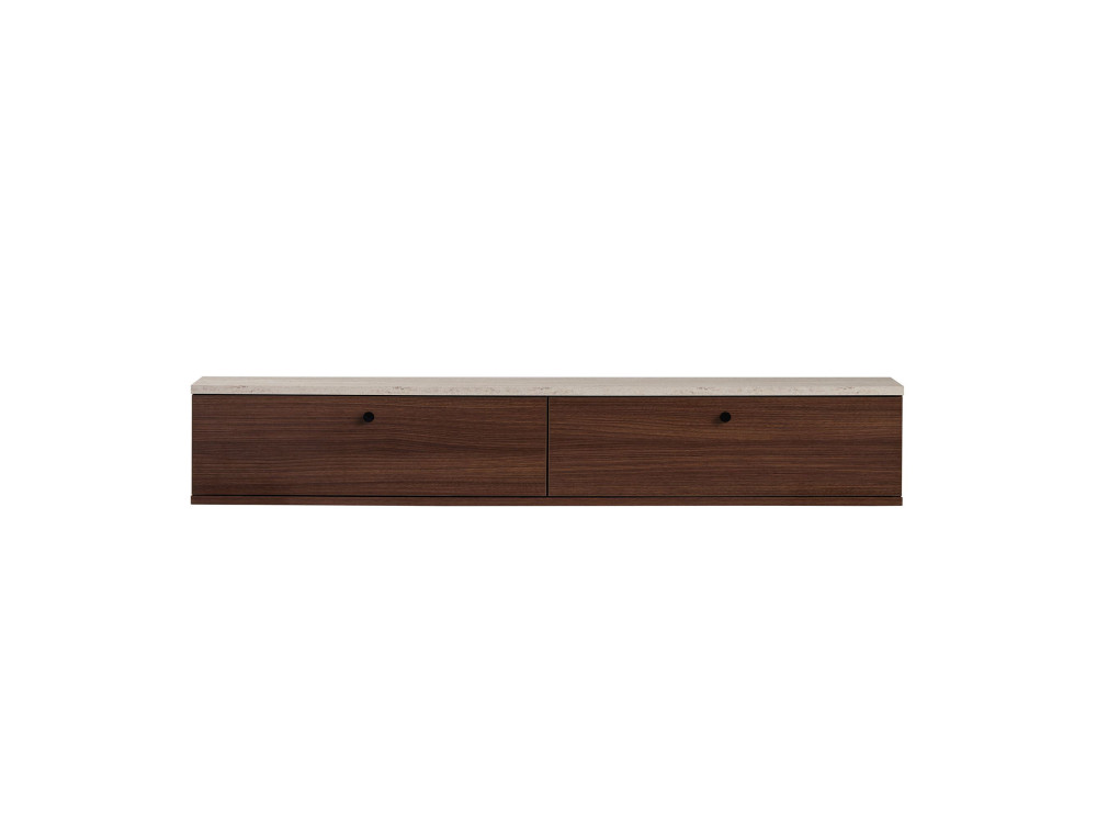 Móvel para televisão em madeira «Ligne 160» - 160 x 25 x 25 cm - Castanho