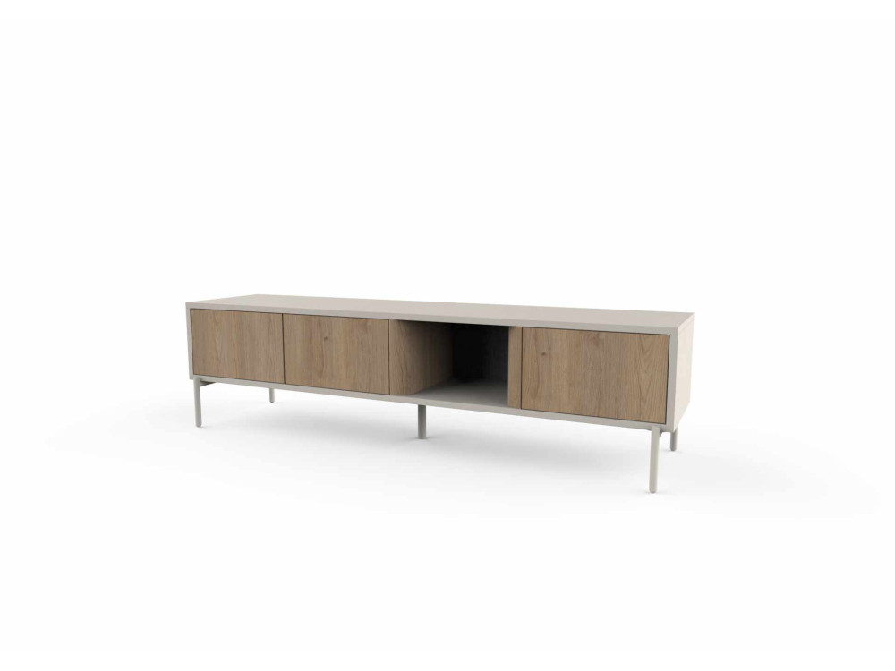 Móvel de televisão em madeira «VENTRO» - 150 x 36 x 40 cm - Bege