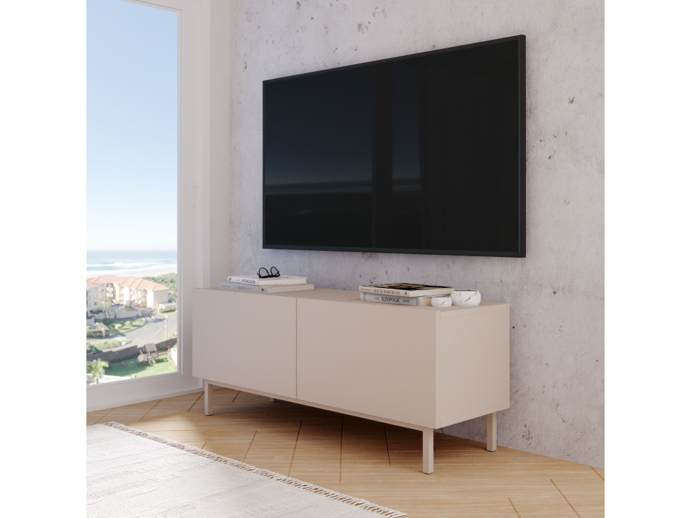 Móvel de TV em madeira «Coast» - 120 x 47,3 x 36,8 cm - Areia