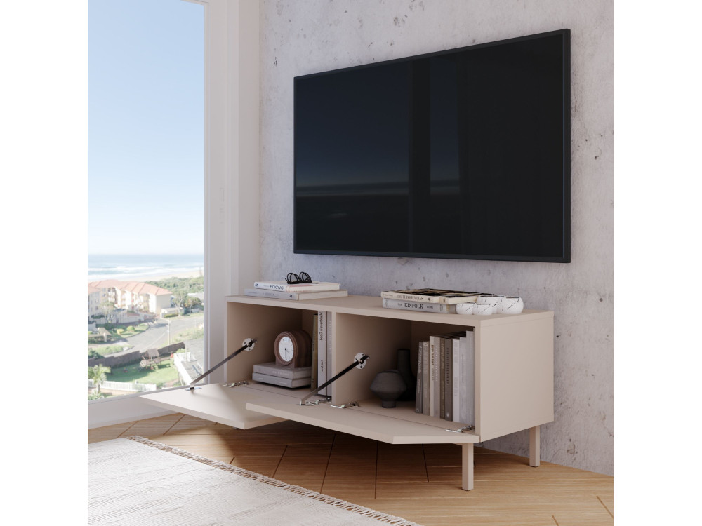 Móvel de TV em madeira «Coast» - 120 x 47,3 x 36,8 cm - Areia