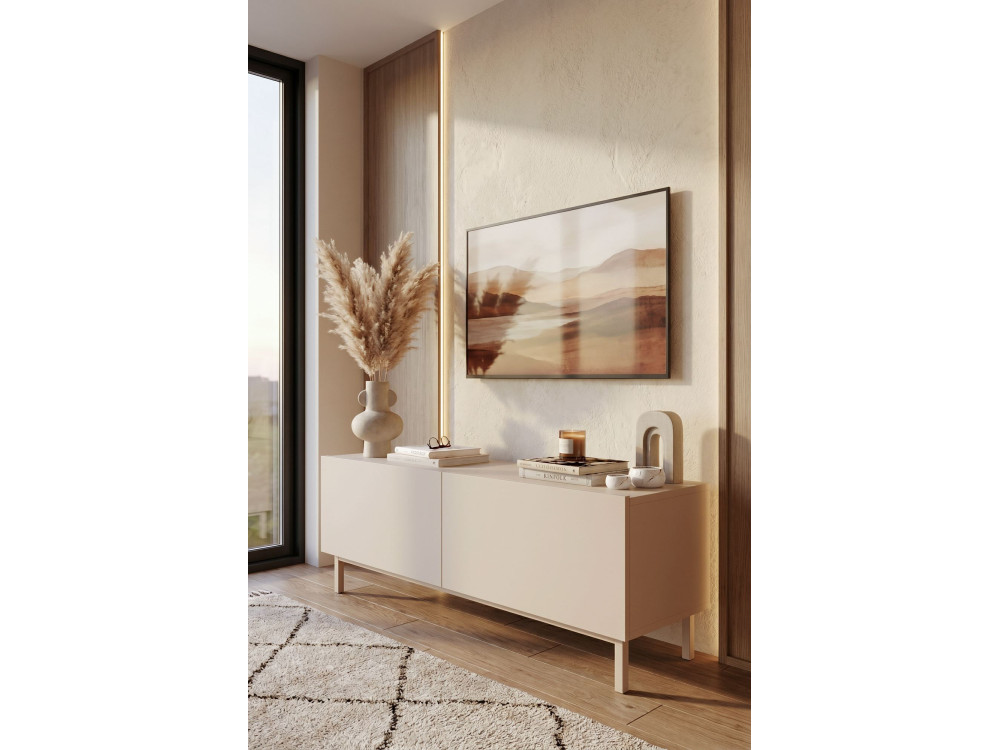 Móvel de TV em madeira «Coast» - 120 x 47,3 x 36,8 cm - Areia