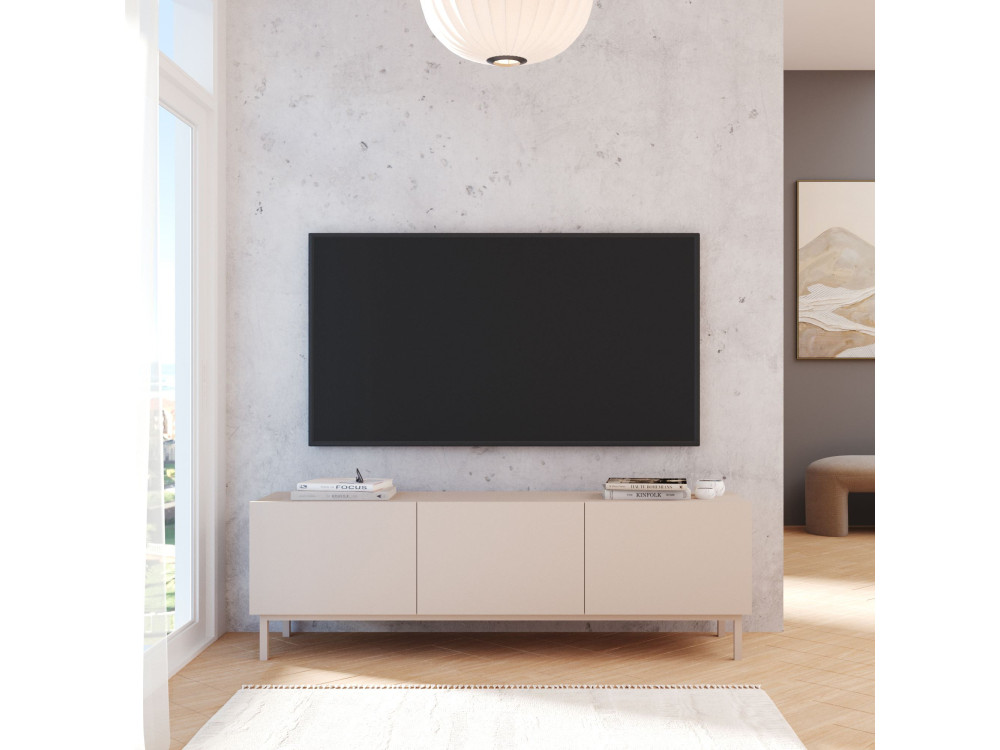 Móvel de televisão em madeira «Coast» - 150 x 37 x 48 cm - Bege