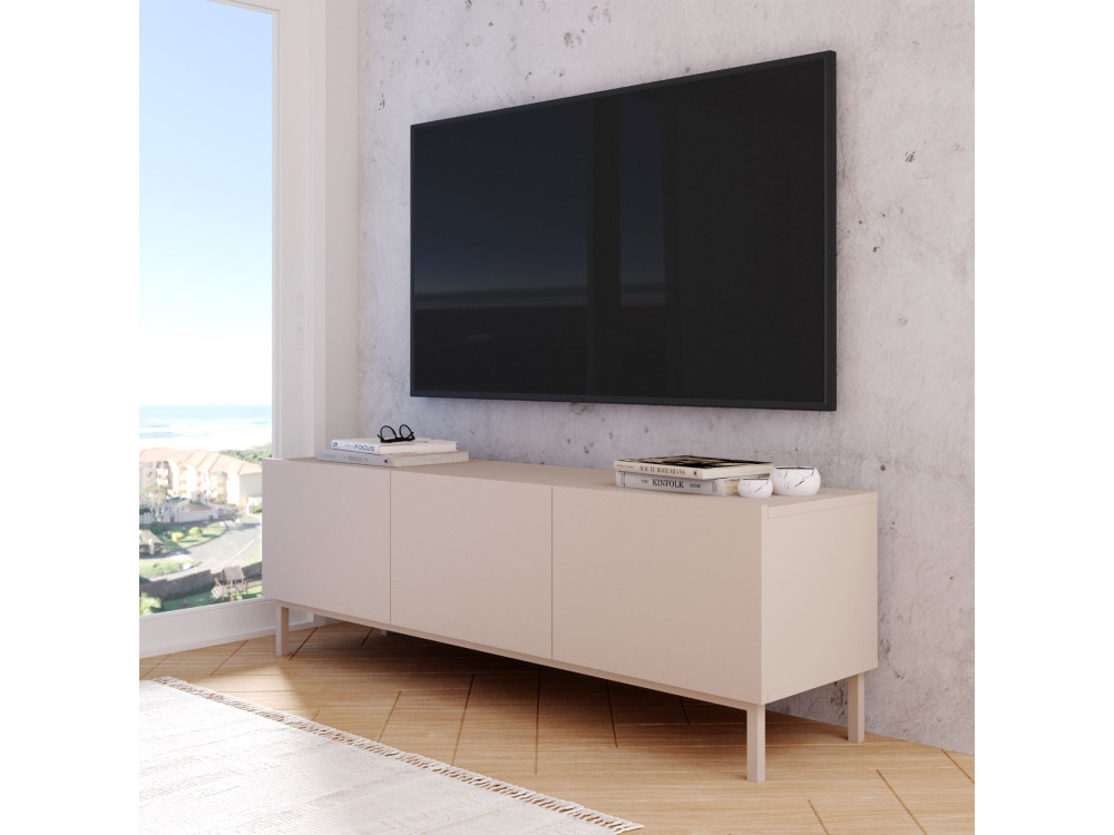 Móvel de televisão em madeira «Coast» - 150 x 37 x 48 cm - Bege