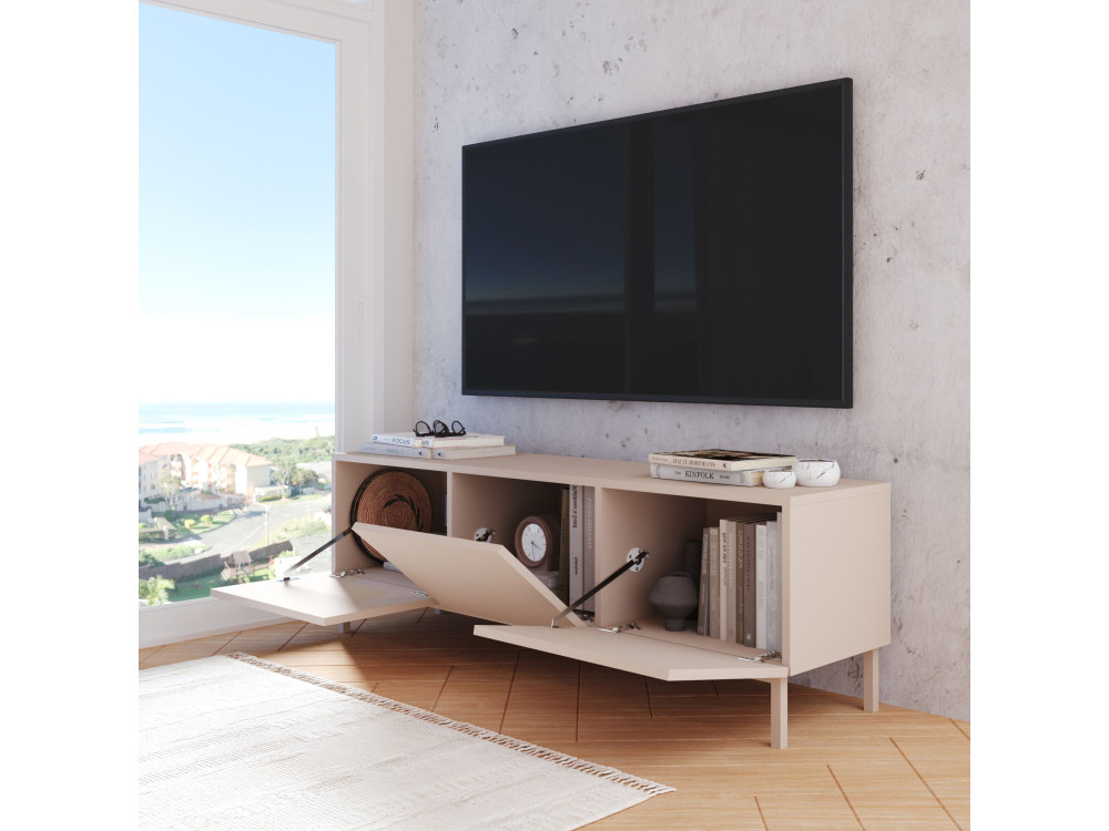 Móvel de televisão em madeira «Coast» - 150 x 37 x 48 cm - Bege