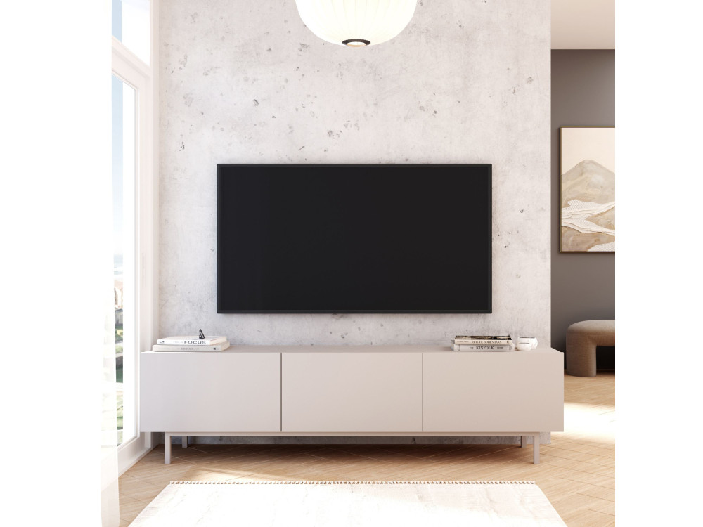 Móvel de televisão em madeira «Coast» - 180 x 37 x 47 cm - Bege