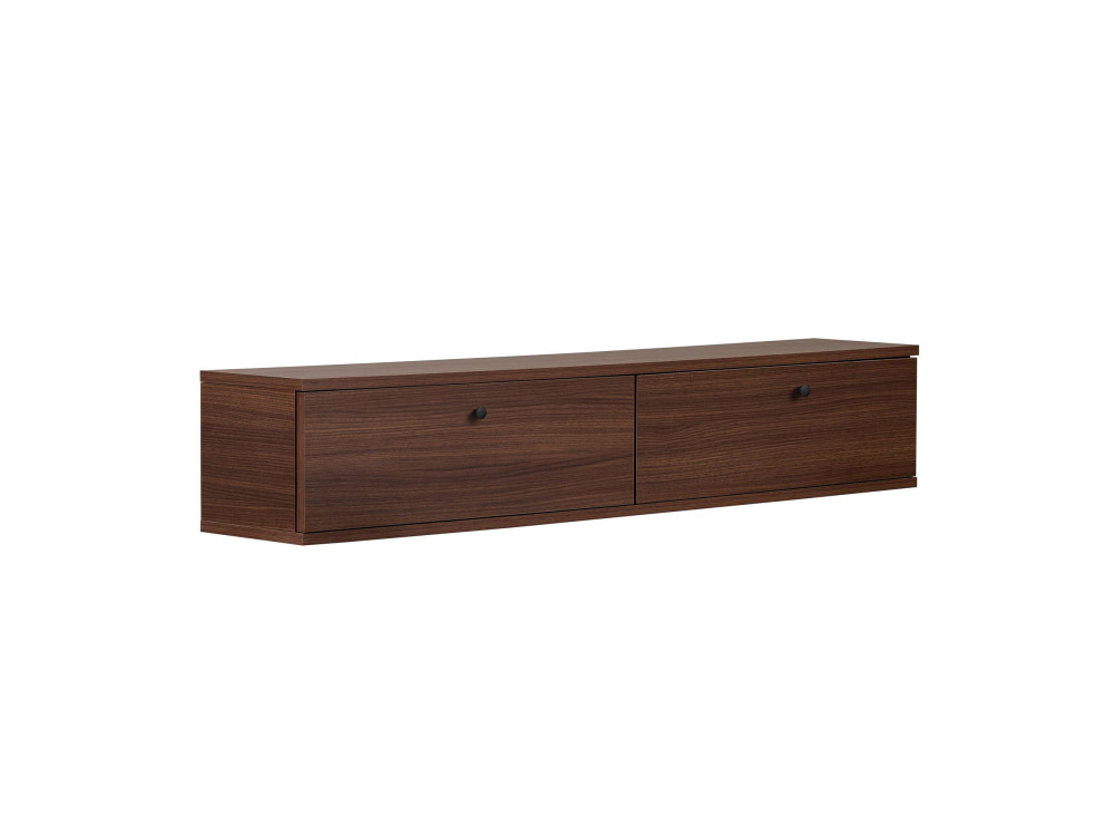 Móvel de televisão em madeira «Linha 140» - 140 x 25 x 25 cm - Nogueira