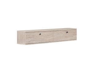 Móvel de televisão em madeira «Linha 140» - 140 x 25 x 25 cm - Travertino