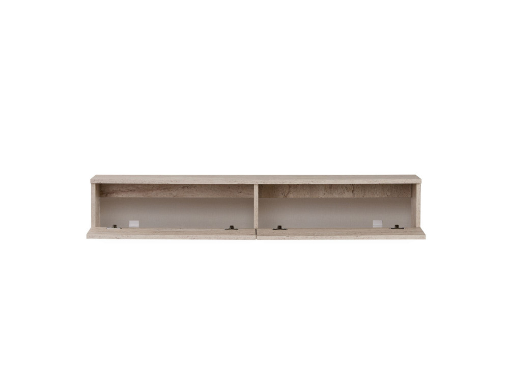 Móvel de televisão em madeira «Linha 140» - 140 x 25 x 25 cm - Travertino