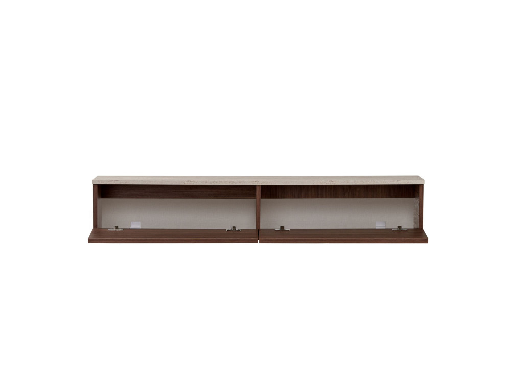 Móvel para televisão em madeira «Ligne 140» - 140 x 25 x 25 cm - Castanho
