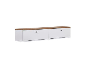 Móvel de televisão em madeira «Ligne 140» - 140 x 25 x 25 cm - Branco