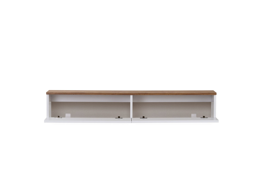 Móvel de televisão em madeira «Ligne 140» - 140 x 25 x 25 cm - Branco