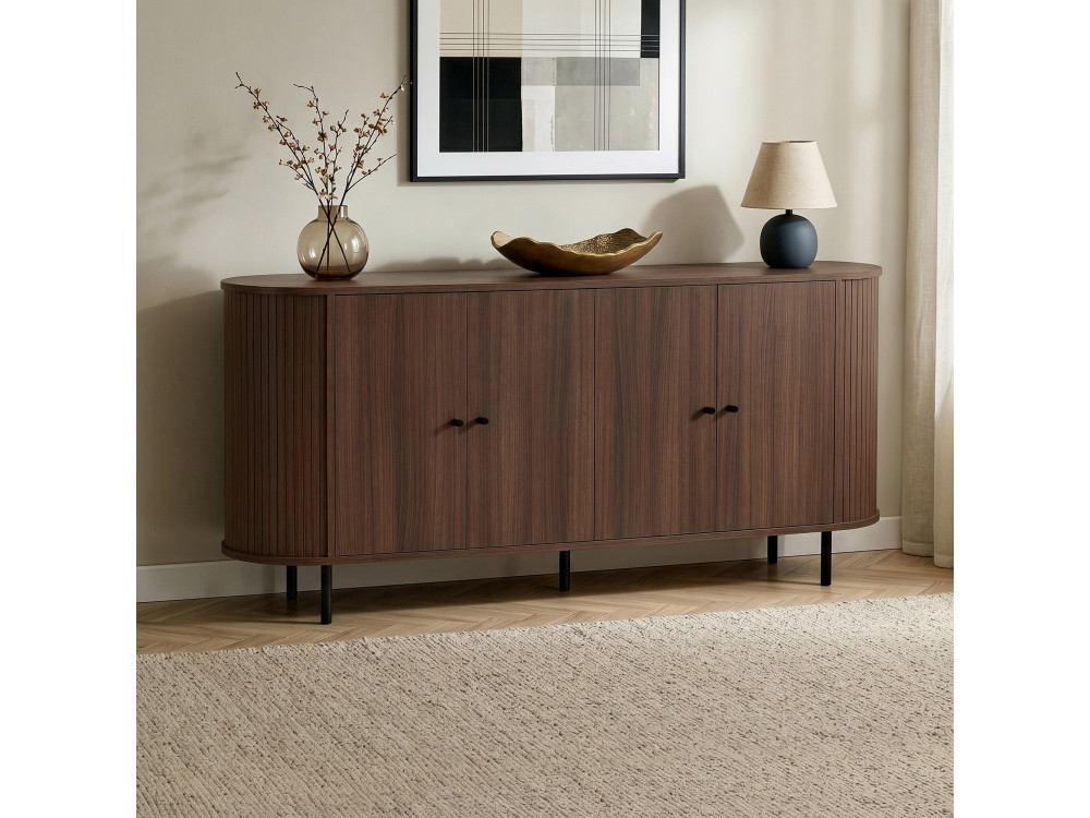 Mesa de apoio em madeira «Noble» - 180 x 40 x 80 cm - Castanho