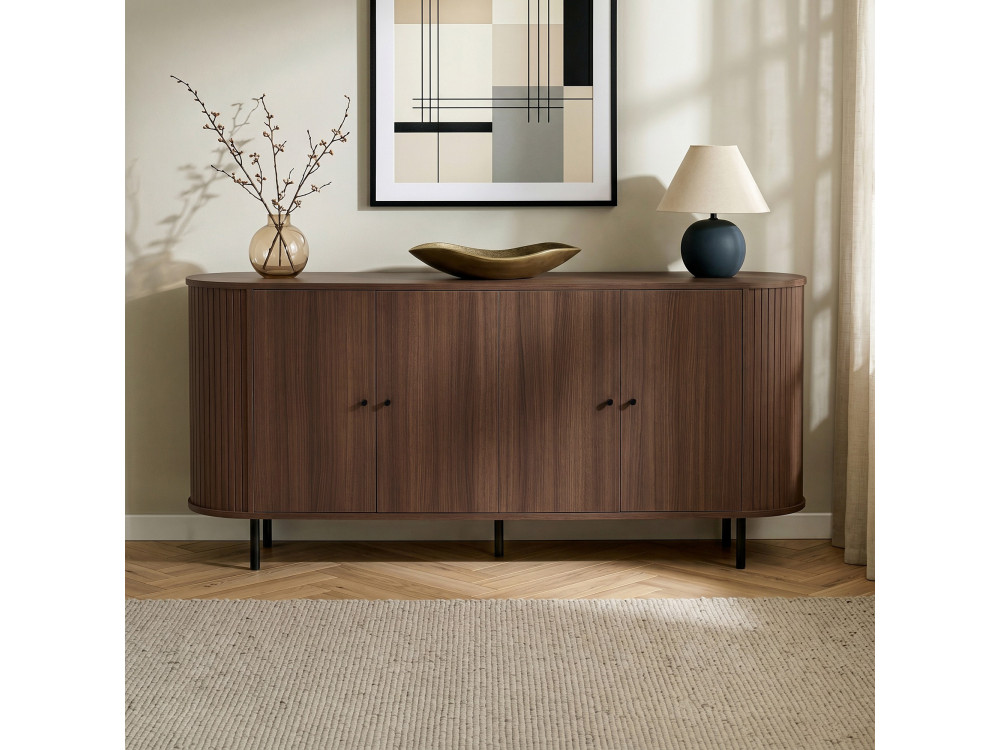 Mesa de apoio em madeira «Noble» - 180 x 40 x 80 cm - Castanho