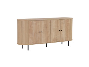 Mesa de apoio em madeira «Noble» - 180 x 40 x 80 cm - Bege