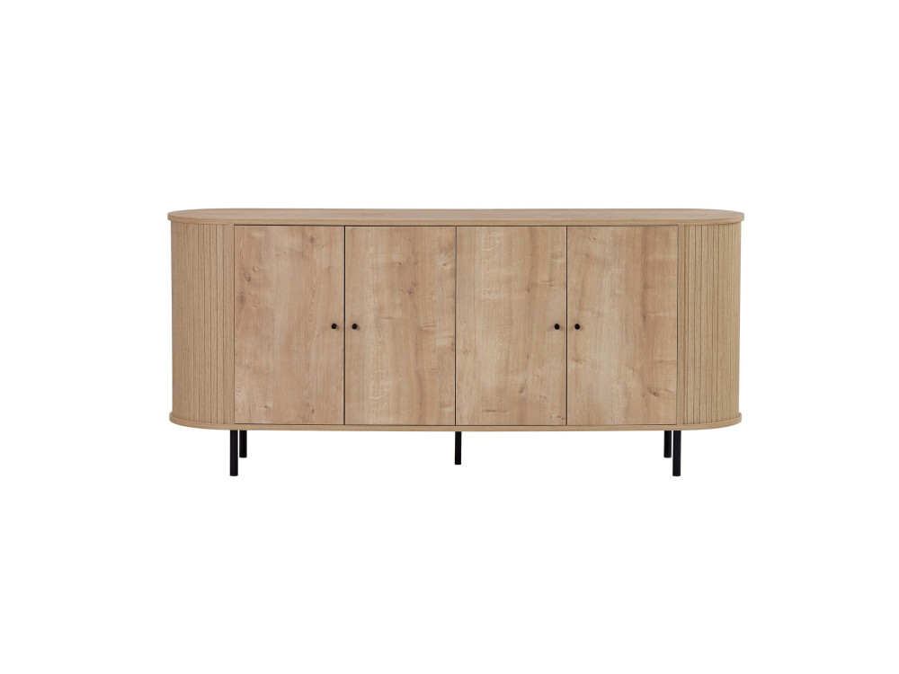 Mesa de apoio em madeira «Noble» - 180 x 40 x 80 cm - Bege