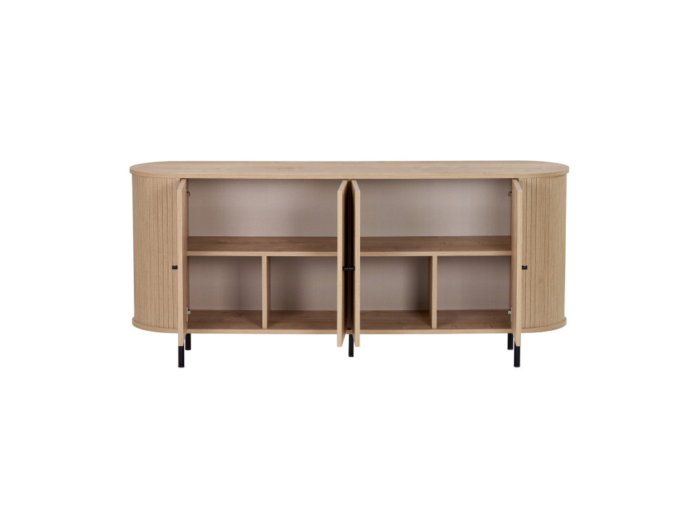 Mesa de apoio em madeira «Noble» - 180 x 40 x 80 cm - Bege