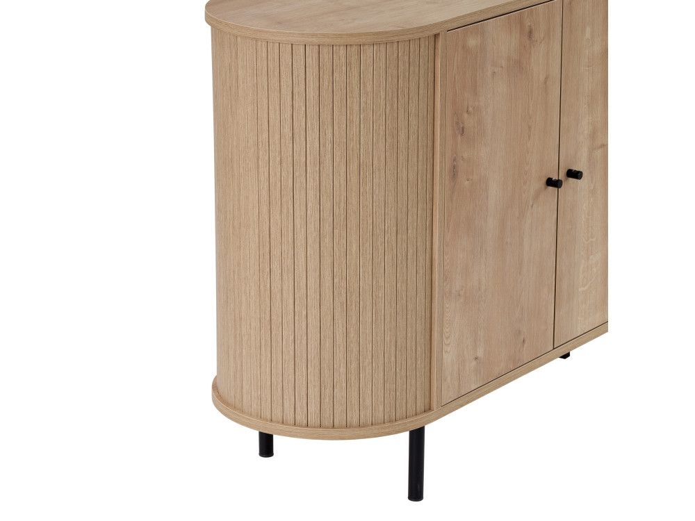 Mesa de apoio em madeira «Noble» - 180 x 40 x 80 cm - Bege