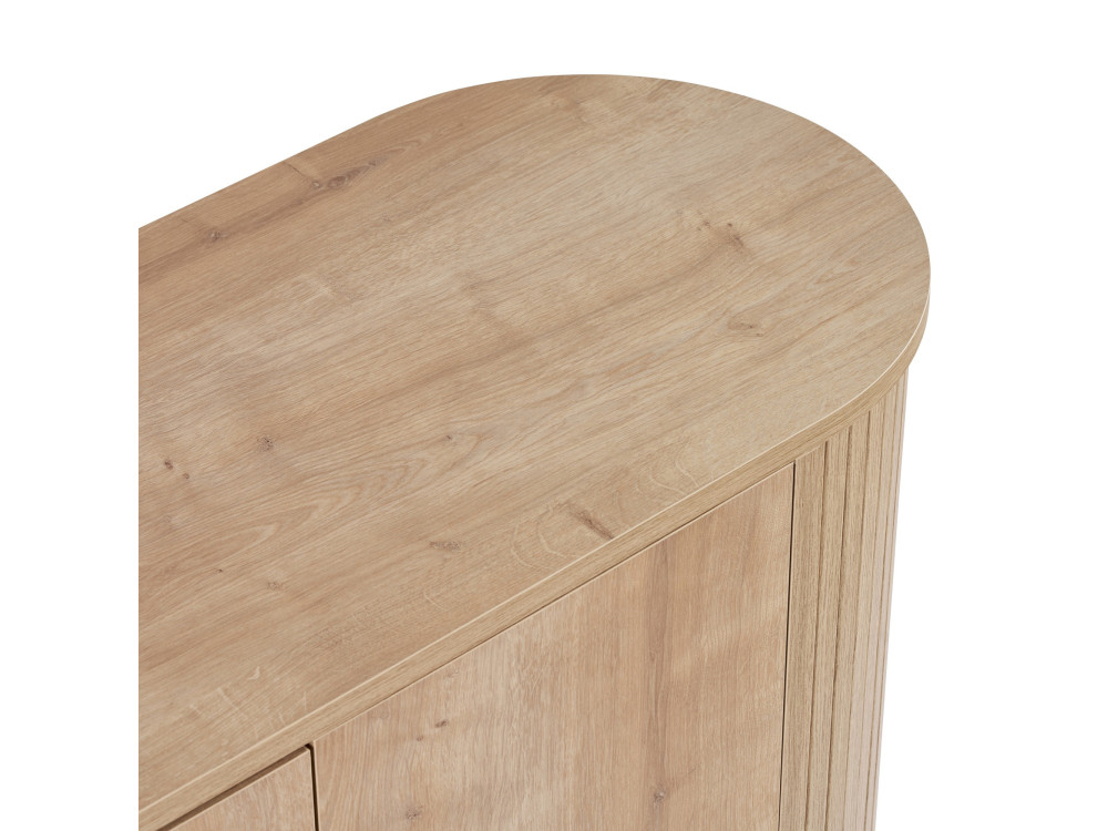 Mesa de apoio em madeira «Noble» - 180 x 40 x 80 cm - Bege