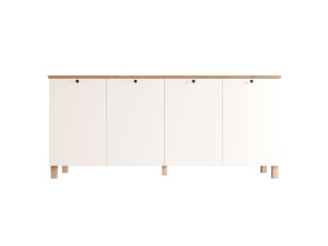 Mesa de apoio em madeira «Nord» - 180 x 42 x 80 cm - Branco
