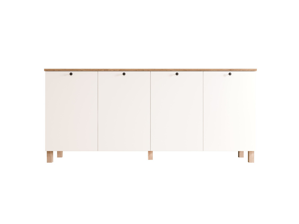 Mesa de apoio em madeira «Nord» - 180 x 42 x 80 cm - Branco