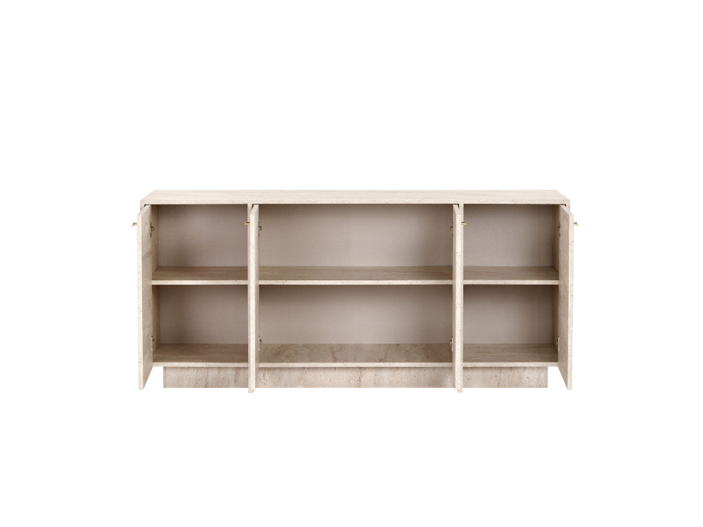 Console em madeira «Varen» - 180 x 45 x 82 cm - Travertino