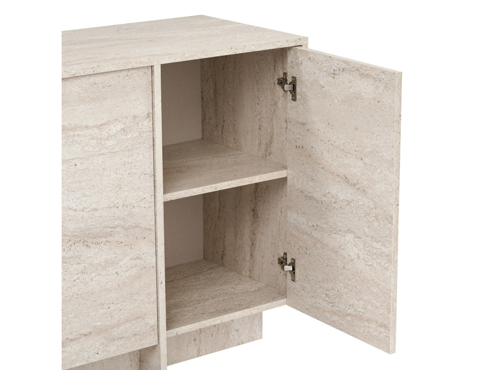 Console em madeira «Varen» - 180 x 45 x 82 cm - Travertino