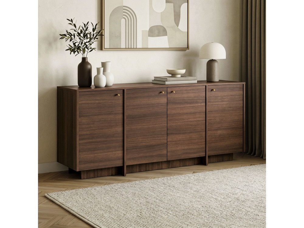 Console de madeira «Varen» - 180 x 45 x 82 cm - Nogueira