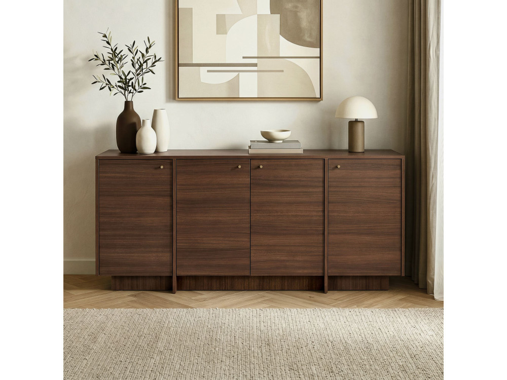 Console de madeira «Varen» - 180 x 45 x 82 cm - Nogueira
