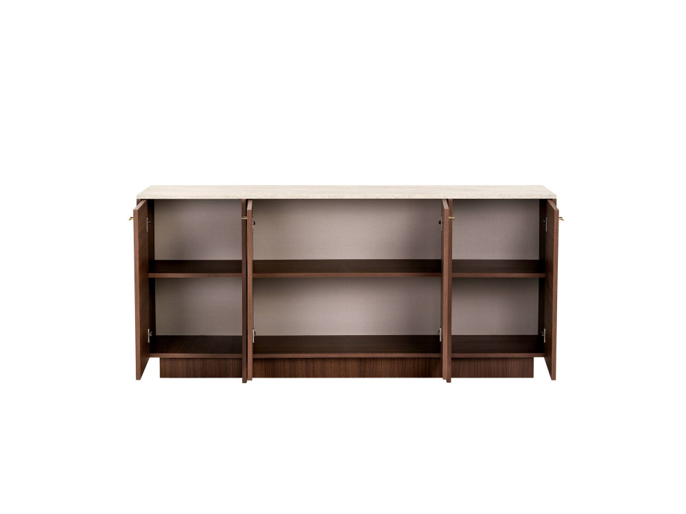 Console de madeira «Varen» - 180 x 45 x 82 cm - Castanho