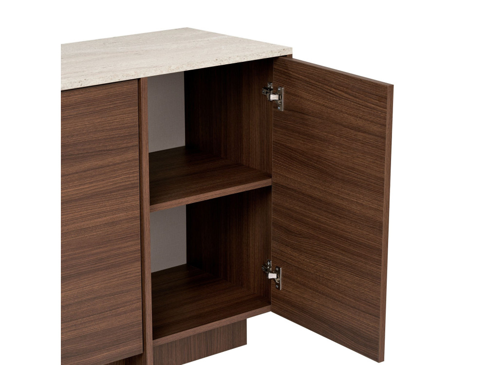 Console de madeira «Varen» - 180 x 45 x 82 cm - Castanho