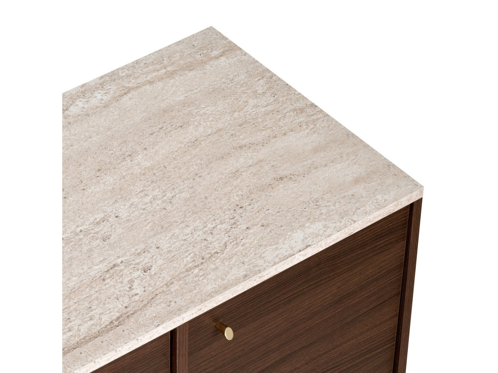 Console de madeira «Varen» - 180 x 45 x 82 cm - Castanho