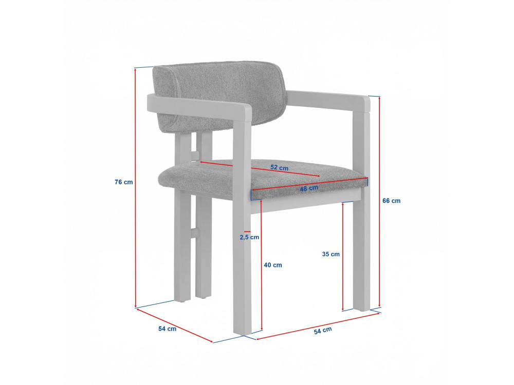 Conjunto de mesa de jantar e cadeiras (7 peças) em madeira «Meridia 6» - 180 x 90 x 75 cm - Branco
