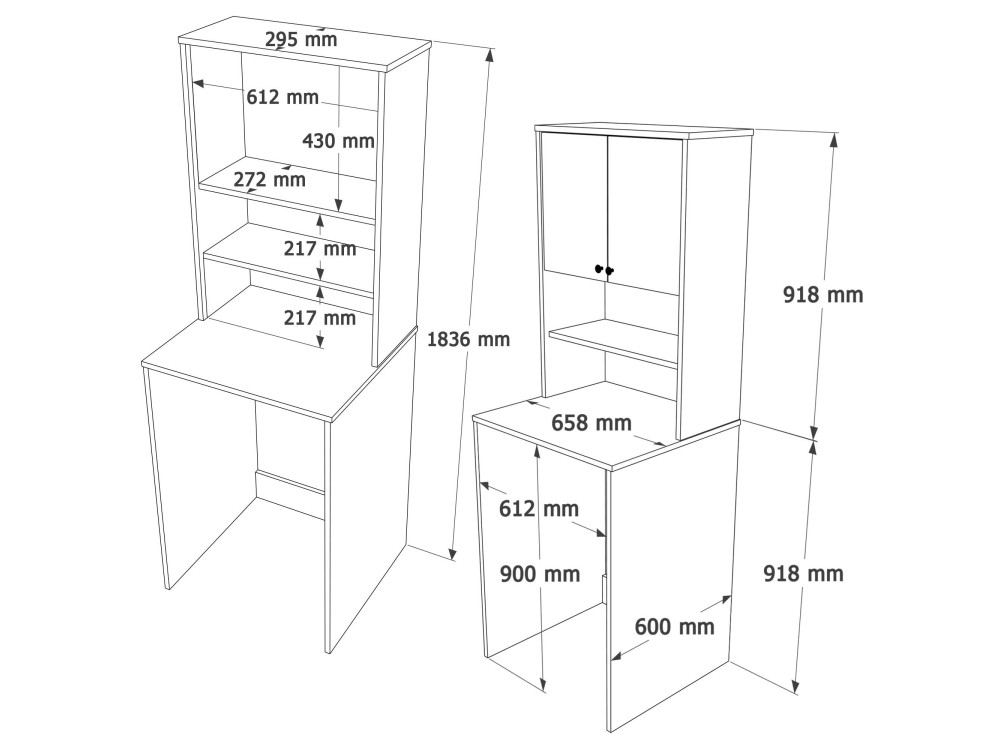 Móvel para máquina de lavar roupa em madeira «Nord» - 66 x 60 x 183 cm - Branco