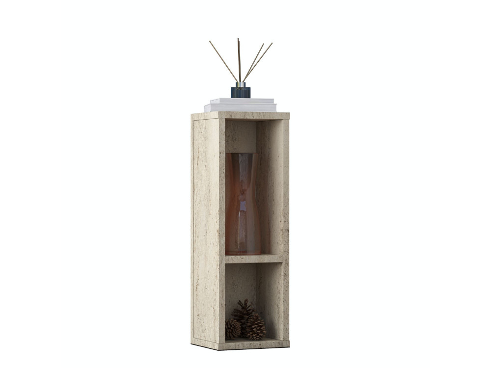 Mesa auxiliar de madeira «AD108» - 20 x 18 x 60 cm - Travertino