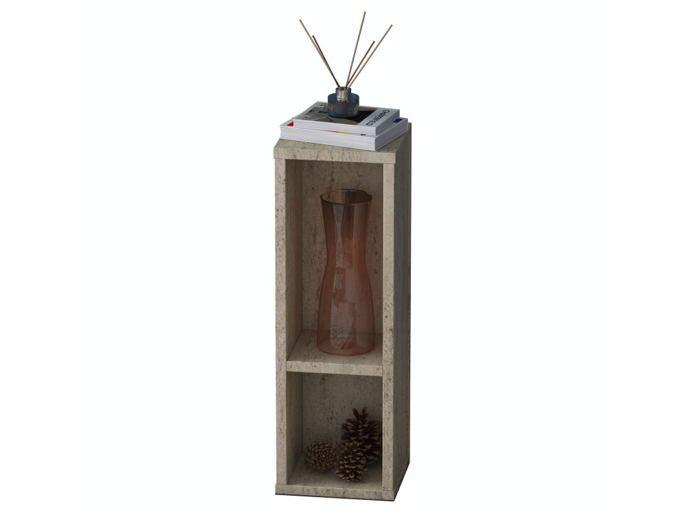 Mesa auxiliar de madeira «AD108» - 20 x 18 x 60 cm - Travertino