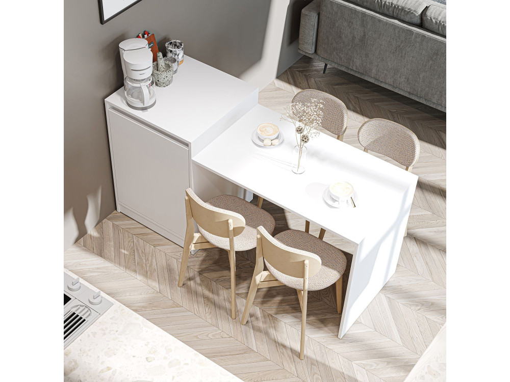 Mesa de cozinha em madeira «2784» - 160 x 60 x 85 cm - Branca