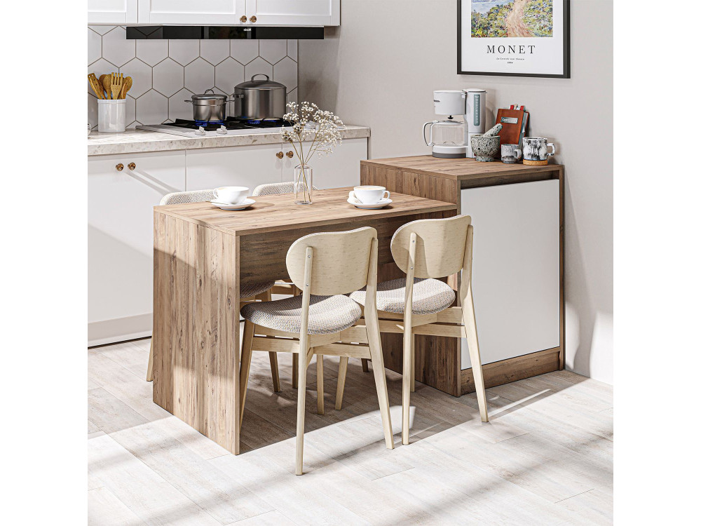 Mesa de cozinha em madeira «2786» - 160 x 60 x 85 cm - Bege