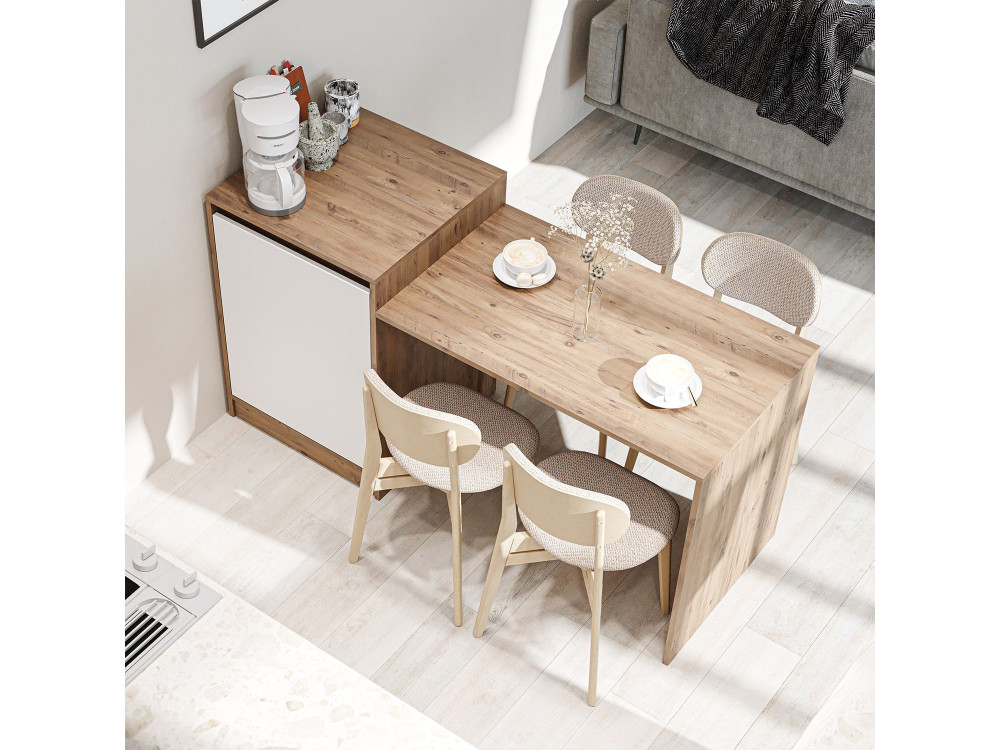 Mesa de cozinha em madeira «2786» - 160 x 60 x 85 cm - Bege