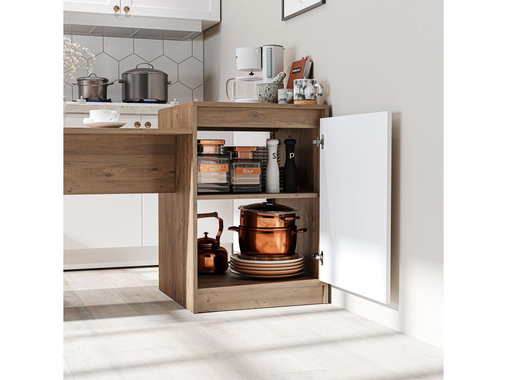 Mesa de cozinha em madeira «2786» - 160 x 60 x 85 cm - Bege