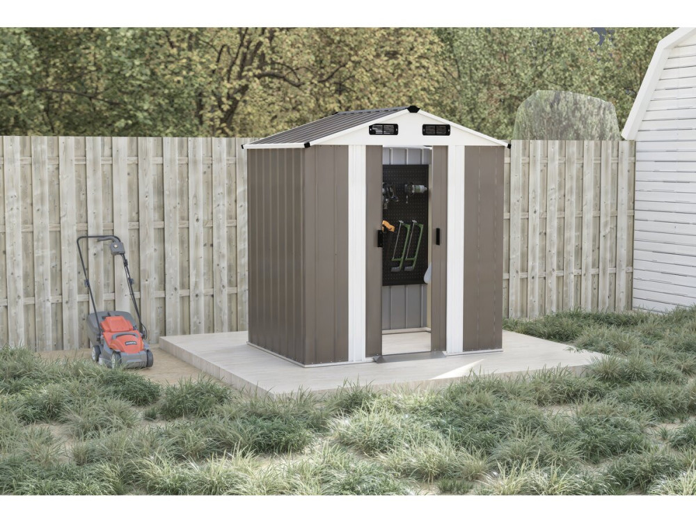 Coberturo de jardim em metal «Dallas II» - 2,17 m² - Cinza-escuro