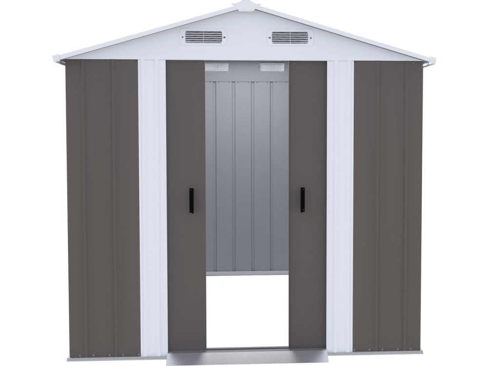 Cobertura de jardim em metal «Dallas» - 4,12 m² - Cinza-escuro