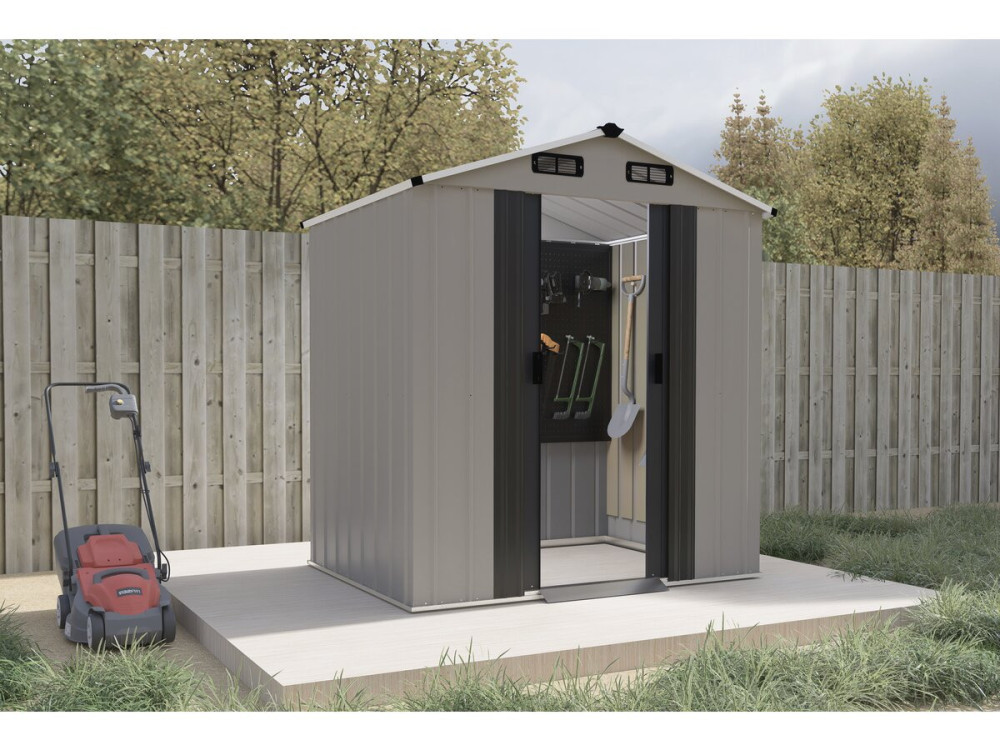 Coberturo de jardim em metal «Nebraska» - 2,17 m² - Cinzento