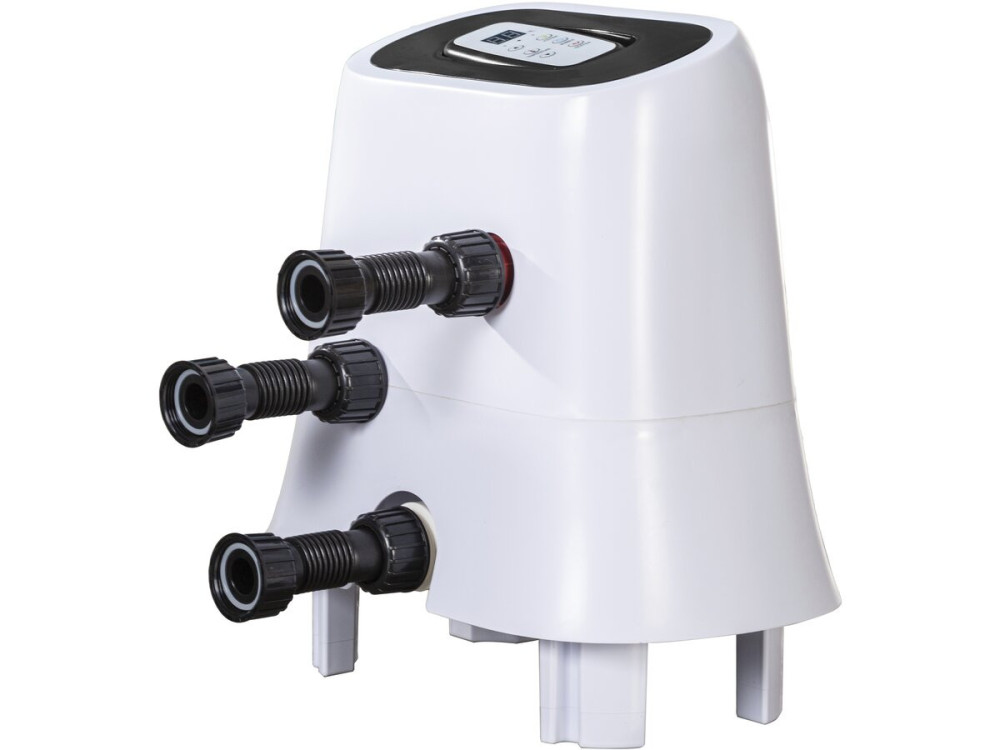 Spa insuflável semi-rígido em PVC com efeito de madeira «Antibes» - 6 lugares - Cinzento
