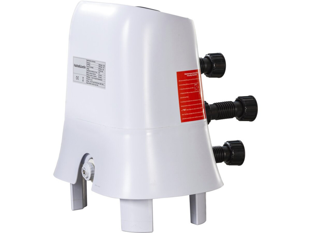 Spa insuflável semi-rígido em PVC com efeito de madeira «Antibes» - 6 lugares - Cinzento