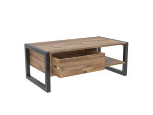 Mesa de centro em madeira «Haldizen» - 105 x 55 x 40 cm - Castanho