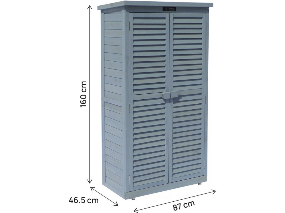 Armário para jardim "Space" - 87 x 46.5 x 160 cm - Azul céu